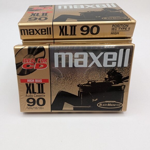 Lot of 6 Maxell XLII 90 High Bias Audio 90 Minutes Cassette - NEW & SEALED - Picture 4 of 4
